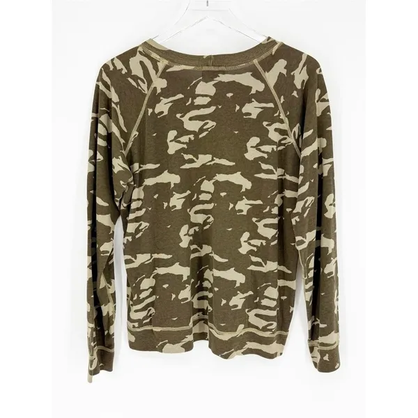 Monrow Camo‎ Crewneck Sweatshirt Women's Size L Athleisure Top - Image 3