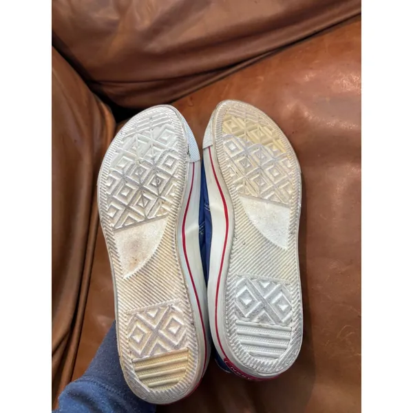 U.S. Polo Assn Boat Shoes 8.5‎ Blue Plaid Canvas Nautical Preppy Loafers JTA3489 - Image 7