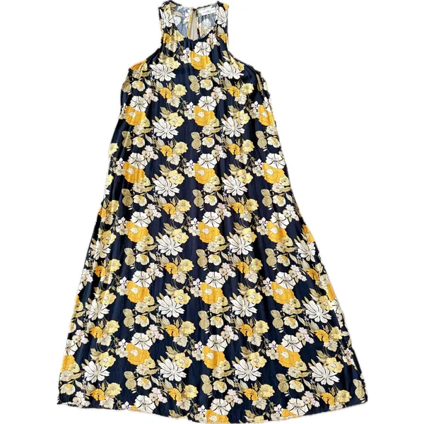Natural Life Floral Maxi Dress XS S Black Yellow Flowers‎ Garden Long Sleeveless - Image 6