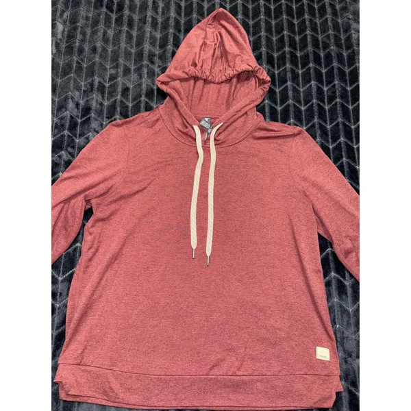 Vuori Women's Halo Essential Hoodie Red DreamKnit Pullover Lightweight Sz Xs - Image 2