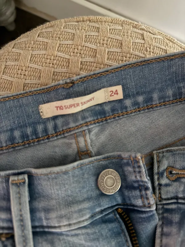 Levi's Light Blue Distressed Low-Rise Skinny Jeans - Women's - Image 3