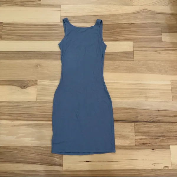 Pumiey blue ribbed bodycon dress Size S #bodycon - Image 3