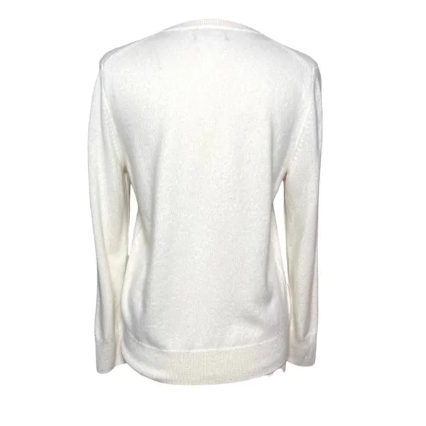 NADAAM Women’s The Original Cashmere Crewneck Sweater in White - Image 4