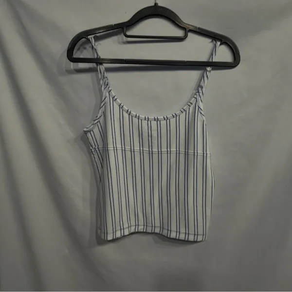 Pilcro Anthropologie Navy & White Striped corset tank size small NWT - Image 9