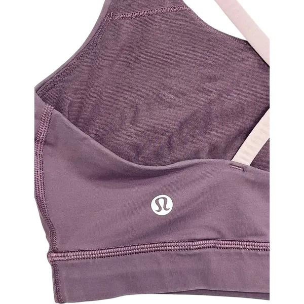 Lululemon Energy Sports Bra Womens 10 Purple Plum Strappy Activewear Yoga Gym - Image 3