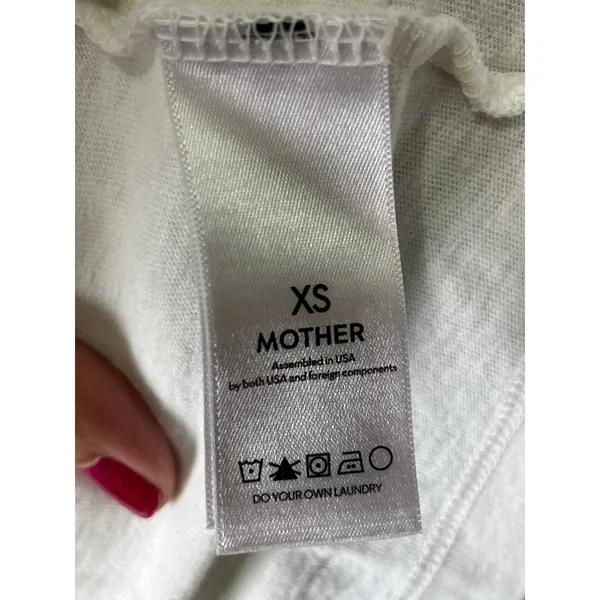 MOTHER The Sleep Over Tee XS White Cherry Graphic Never Mind Short Sleeve TShirt - Image 6