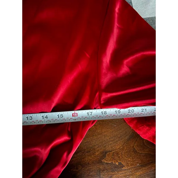 Victoria's Secret Red Satin Lace Wrap Tie Robe M/L - Image 7