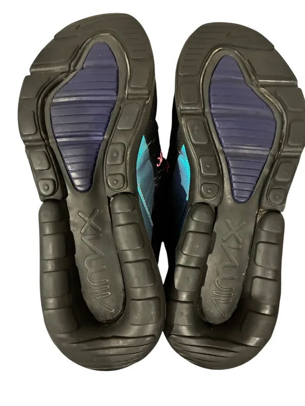 Nike Air Max 270 Athletic Shoes Women's 7.5 Youth 6.0- Black/Teal/Purple - Image 6
