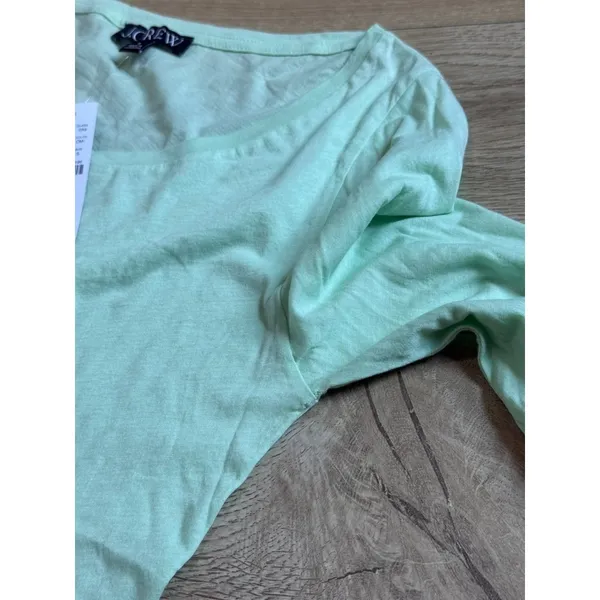 NWT Womens J Crew 3/4 sleeve green tshirt 100% cotton minimalist size S - Image 9