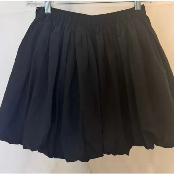 MABLE Poplin Bubble Mini Skirt in Black sz. S - Image 5