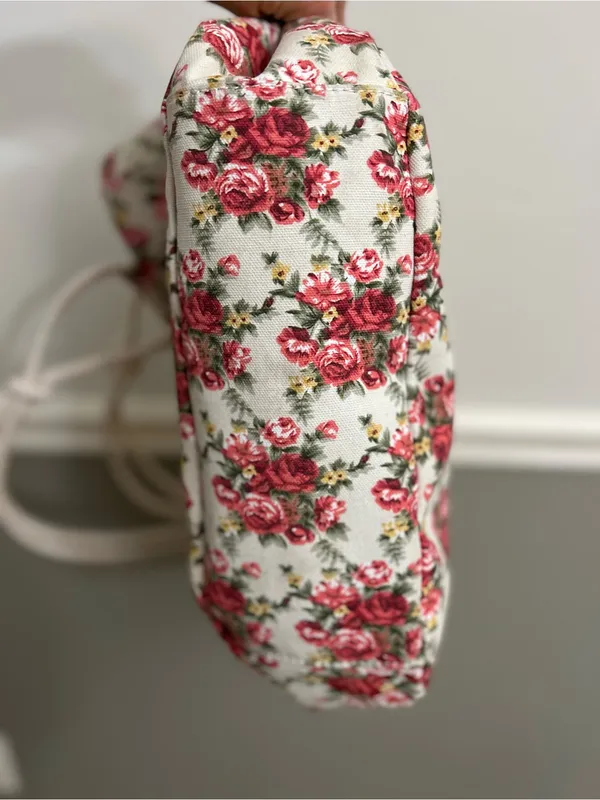 Farmhouse Is My Style Floral Rose Canvas Farmstyle Rope Handle Tote Bag - Image 10