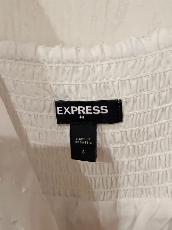 Express White Spaghetti Strap Ruffle Maxi Dress - Image 4