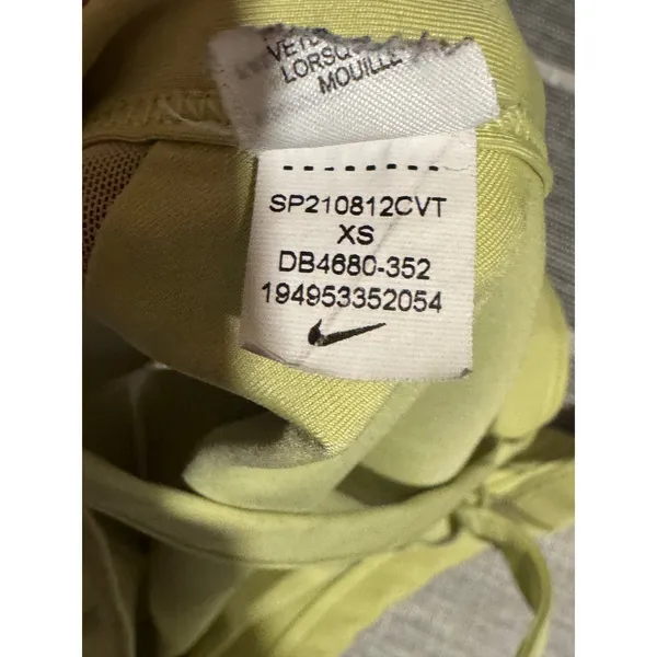 Nike‎ Air Sport Bra Light Yellow Racerback Athletic XS - Image 5