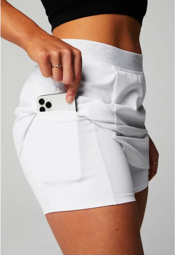 Fabletics White Woven Pocket Skirt with Built-In Short Size X-Large XL - Image 13