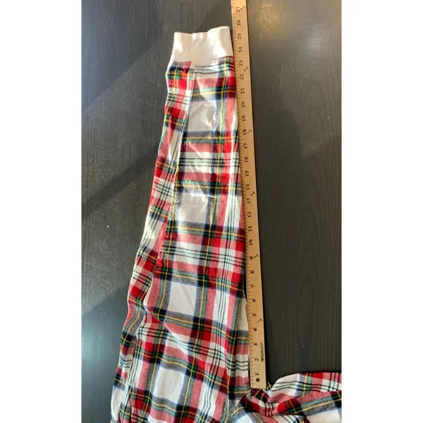 Old Navy Flannel Jogger White Tartan‎ Plaid Pajama Pants Small Match the Fam - Image 11
