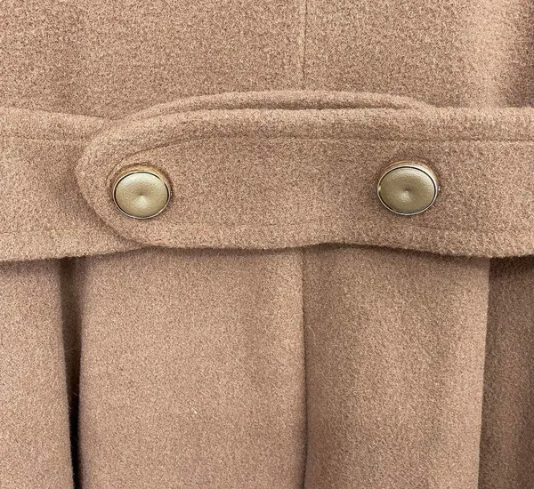 Vintage Wool Princess Coat Rabbit Fur Collar Union Made USA Brown Medium Large - Image 8