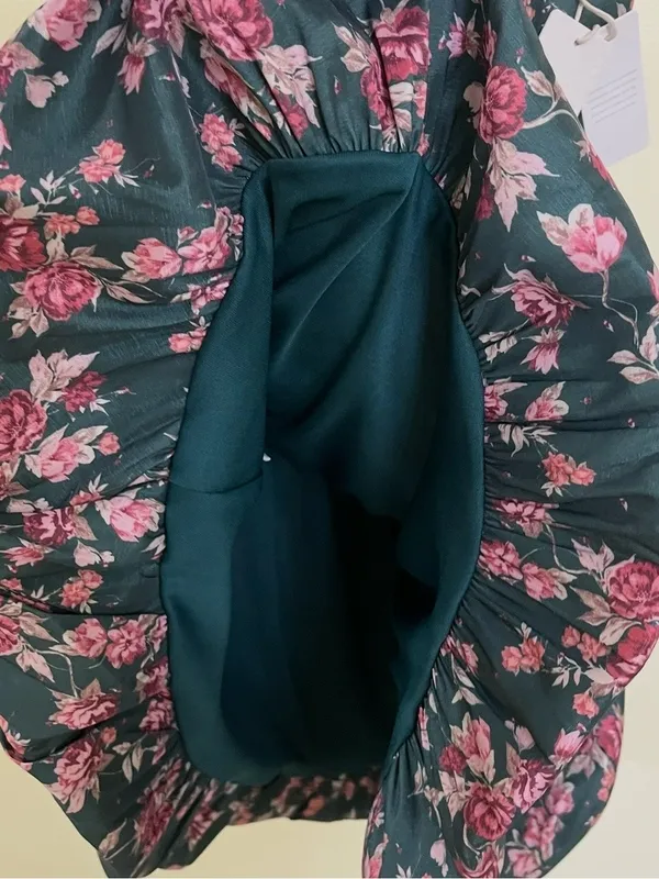 NEW Altar’d State Floral Bubble Mini Dress Size Medium NWT - Image 4