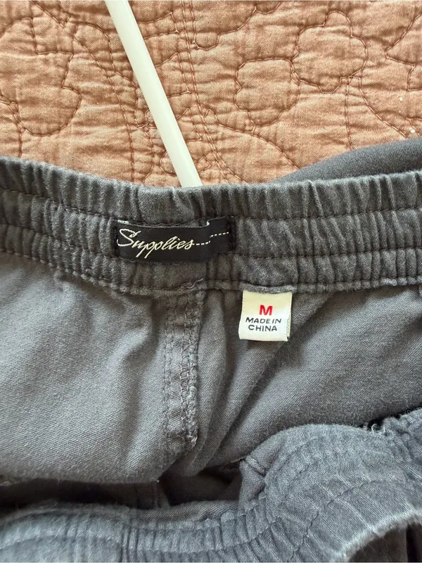 Supplies Gray Pull On‎ Shorts Medium Casual Cotton Blend Elastic Waist - Image 6