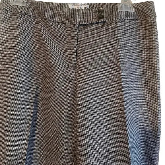 Pendleton Savvy Stretch Wool Blend Black Micro Tweed Dress Pants Trouser‎ Sz 8 - Image 3