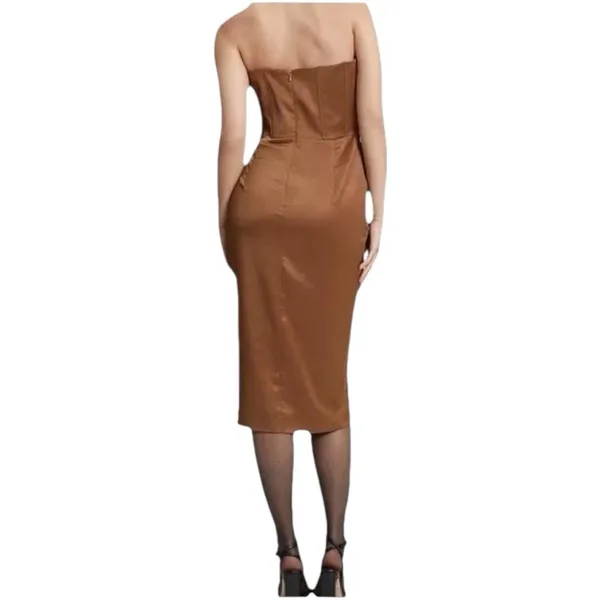 Bardot Jamila NWTs Strapless Corset Dress Brown size 12 - Image 3