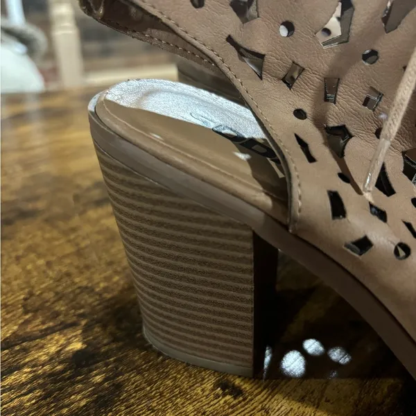 TAN SODA OPEN TOE HEELS - Image 2