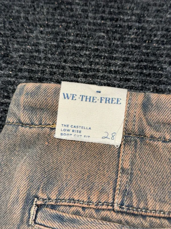 We The Free People NWT Castella Low Rise Boot Cut Jeans Size 28 90s Boho Earthy - Image 10