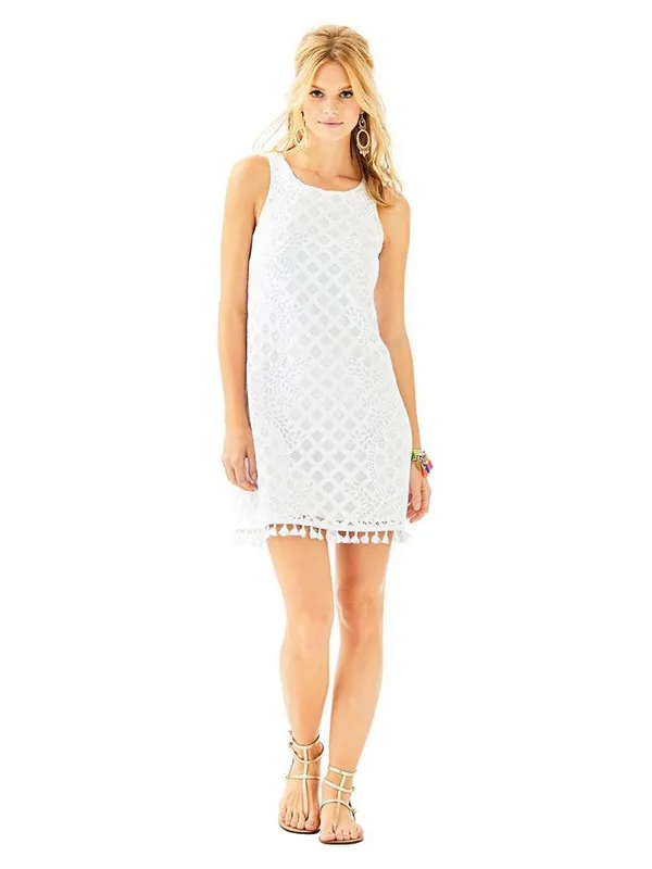 Lilly Pulitzer geometric lace tassel shift dress - Image 3