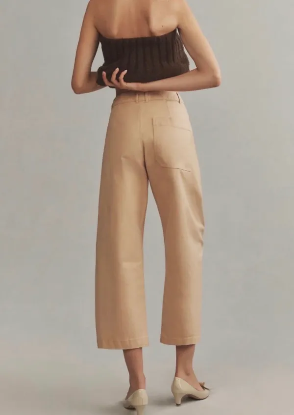 Anthropologie Maeve Curved Cropped Chino Pants, Size 6 - Image 4