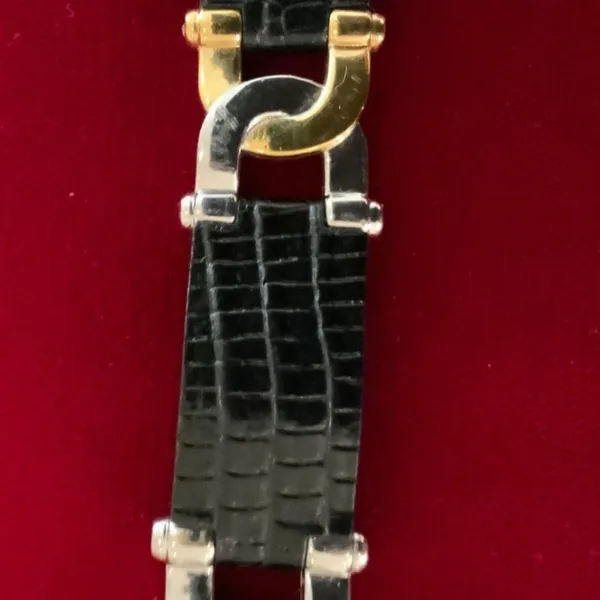 Burberry leather and metal vintage bracelet - Image 2