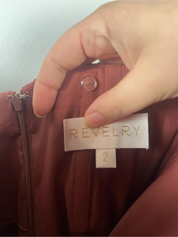 Revelry Rosalie Tulle Convertible Dress in cinnamon rose size 2 strapless - Image 4