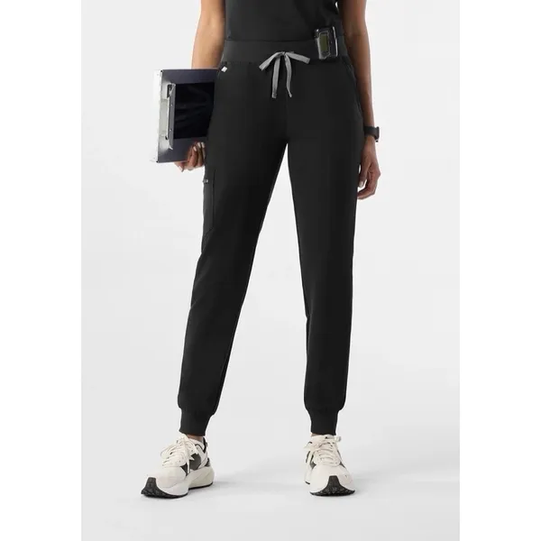 FIGS Zamora Jogger Scrub Pants Womens Size XSP Black Nurse Technical 5 Pockets - Image 2