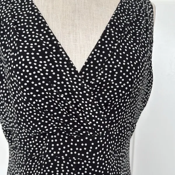 Chaps trumpet hem polka dot sleeveless midi dress - Image 15
