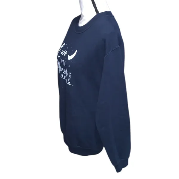 Gildan Live In The Moment Navy Graphic Pullover Sweatshirt - Image 3