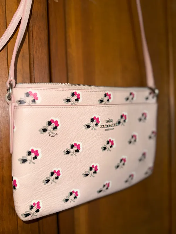 Pink Poppy Coach Crossbody - Image 3