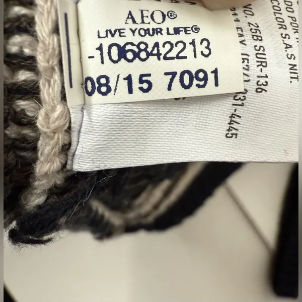 American‎ Eagle Outfitters Sweater Sz XS Hooded Aztec Brown Tan Pullover Knitted - Image 11