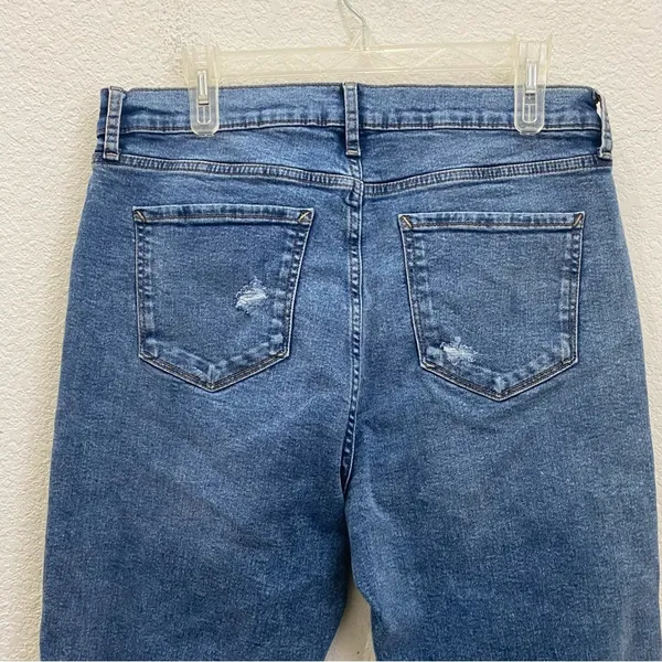 A.N.A. High Rise Straight Leg Jeans in Medium Bloom Size 14 NWT - Image 6