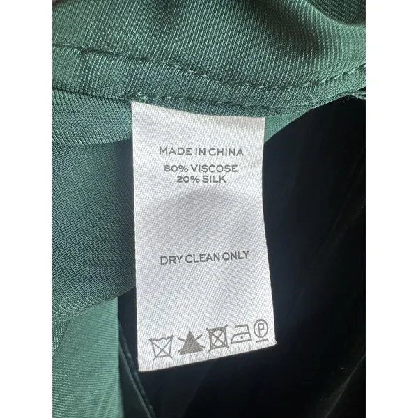 Hill House Home Akilah Nap Dress Emerald Green Velvet Silk Blend Midi S - Image 7
