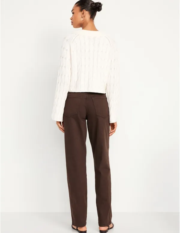 Old Navy High-Waisted OG Loose Jeans | Brown | Size 14 - Image 2