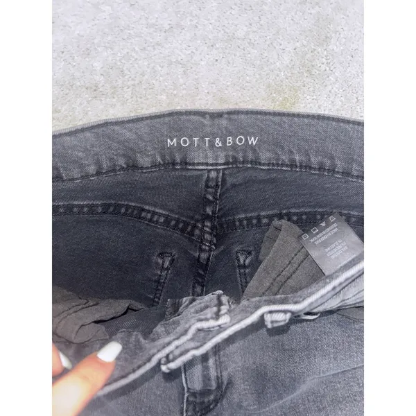 mott bow mom jeans gray Black wash 26x28‎ Size 26 - Image 3