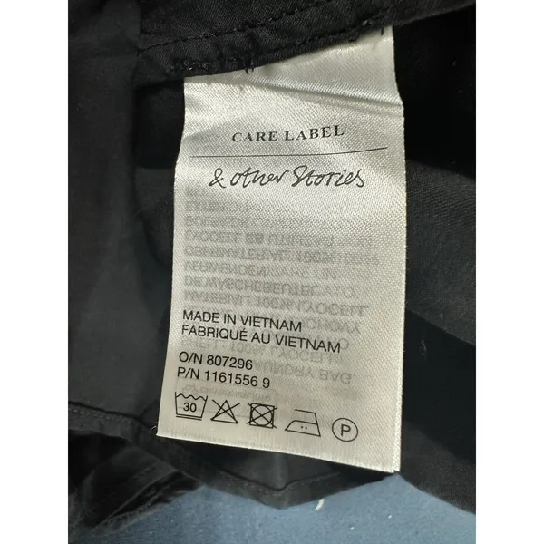 ASOS & Other Stories Gathered Black Tiered‎ Hem Maxi Dress Size 2 - Image 6