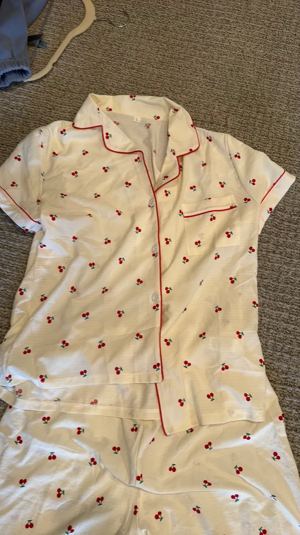 shein cherry pjs Yellow - Image 2