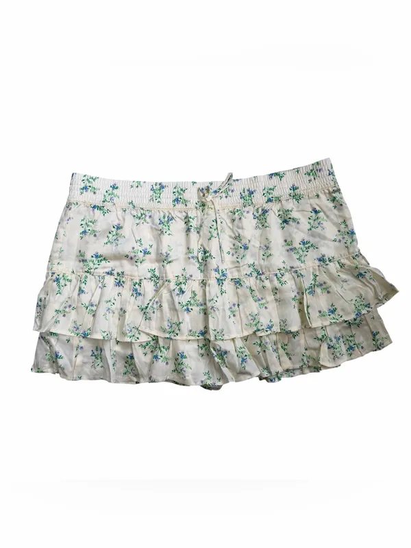 PINK Victoria's Secret Floral Ruffled Mini Skirt - Image 2