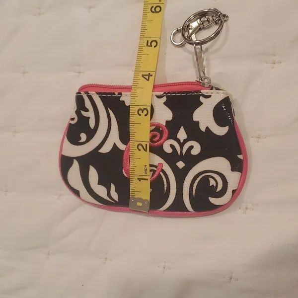 Letter C Monogram Coin/Credit Card Holder (37) Black - Image 5