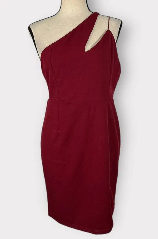 Lulu's Poised to Party One-Shoulder Cutout Cocktail Minidress Women's Large NWOT - Image 3