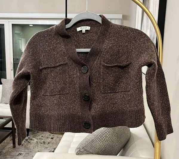 Upton Wool-Blend Cardigan Sweater in good condition. Size M - Image 3