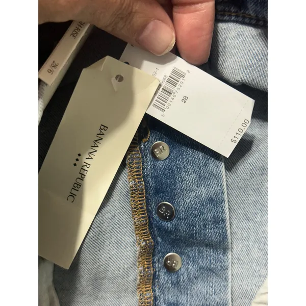 Banana Republic Bootcut High-Rise Cropped Jean Light Wash Button Fly 28/6 NEW‎ - Image 9