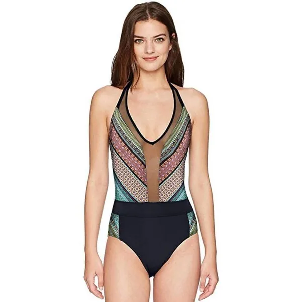 New. BLEU Rod Beattie plunge neck swimsuit. Retails $149. Size 10 - Image 7