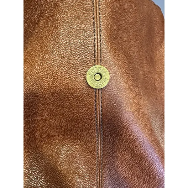 Fossil Claire Leather Backpack Purse Brown Pebbled Vintage Career School Casual - Image 8