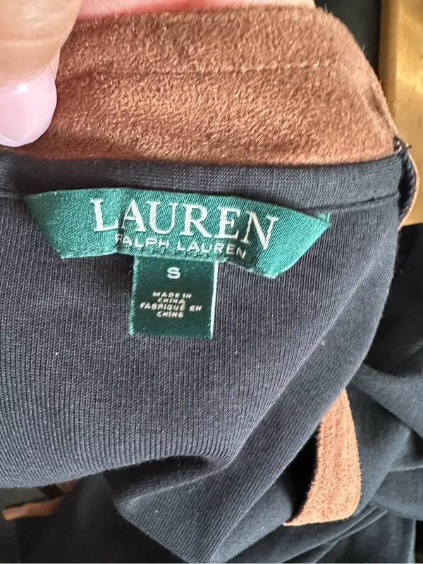 Ralph Lauren Black Brown Long Sleeve Pullover Equestrian Cotton Knit Tunic Top S - Image 5