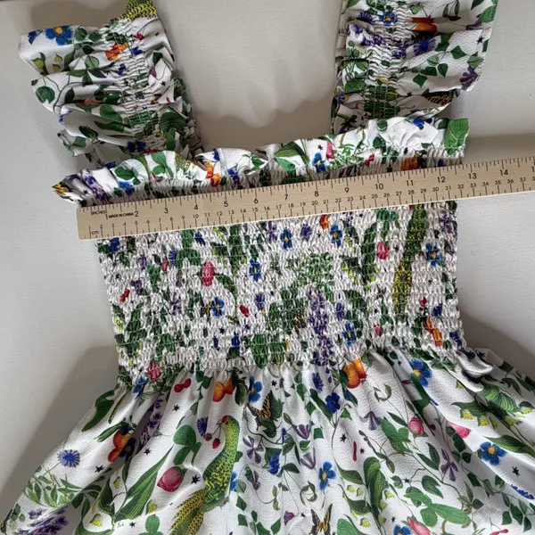 Hill House Stephanie Fishwick‎ Nap Dress XS Mulitcolor Garden Veggies Colorful - Image 9